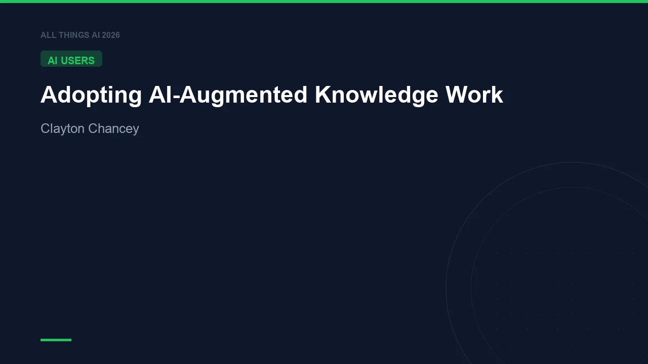 Adopting AI-Augmented Knowledge Work