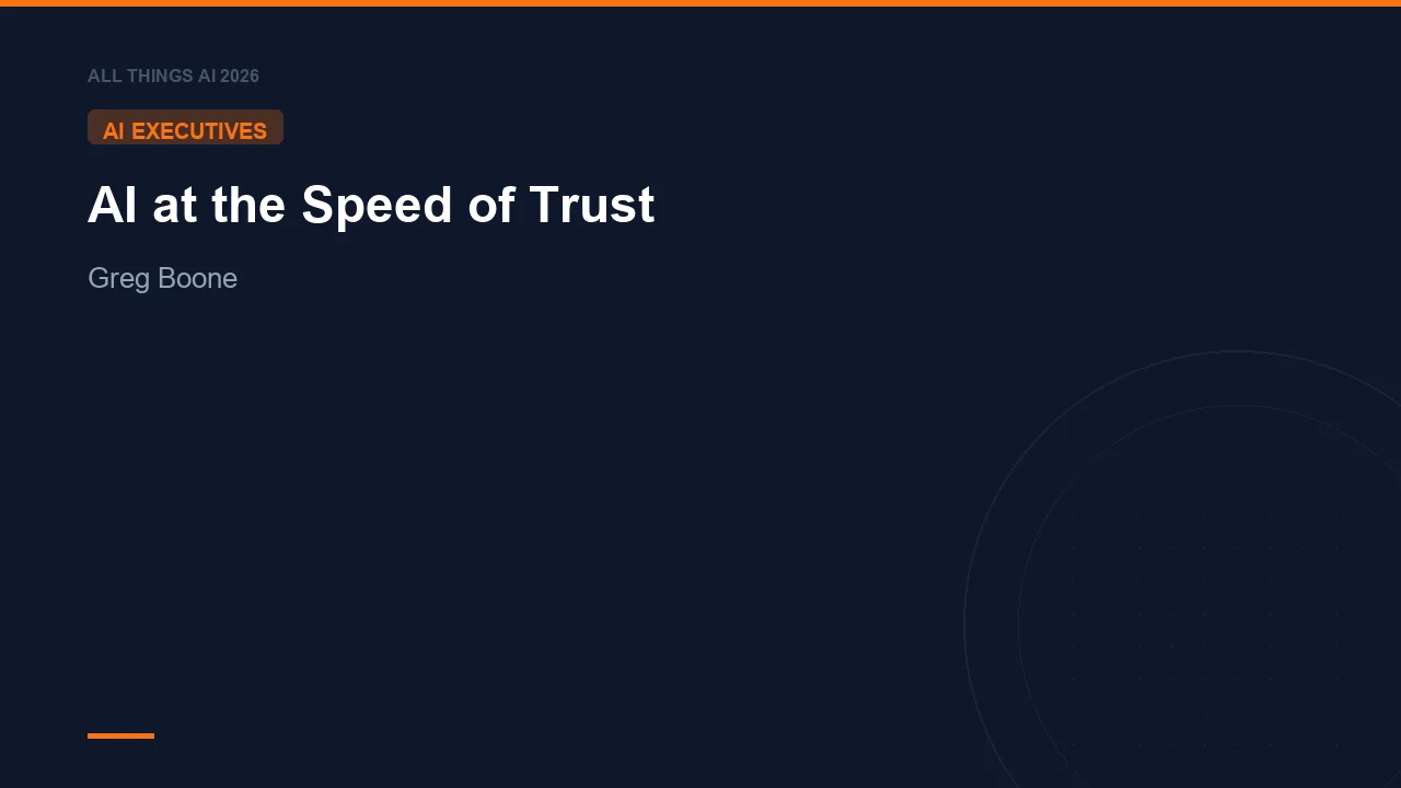 AI at the Speed of Trust