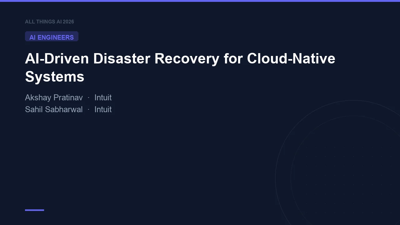 AI-Driven Disaster Recovery for Cloud-Native Systems
