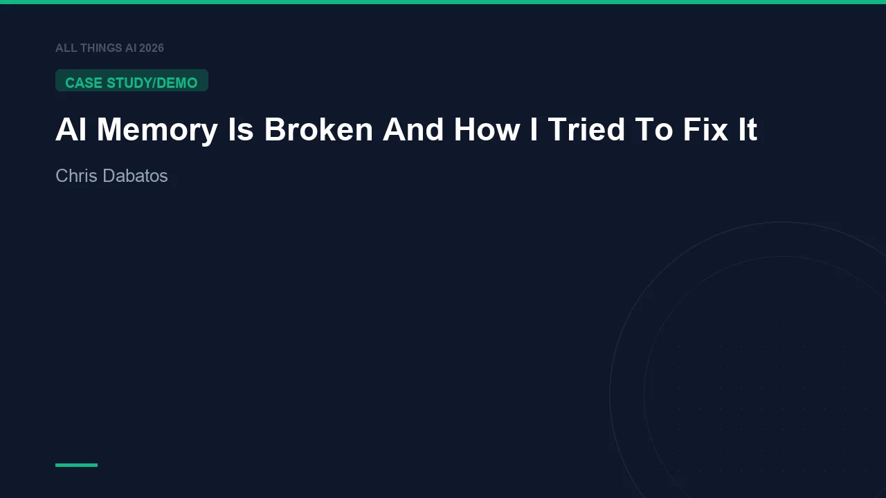AI Memory Is Broken And How I Tried To Fix It