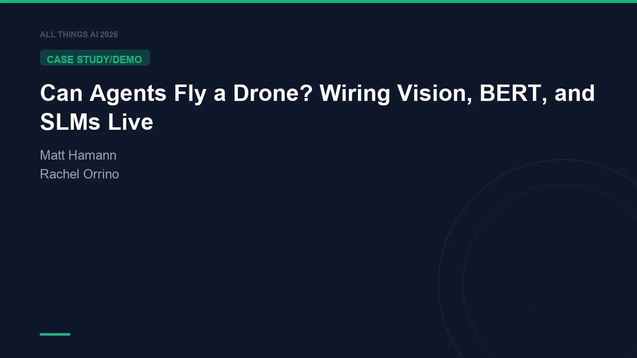 Can Agents Fly a Drone? Wiring Vision, BERT, and SLMs Live