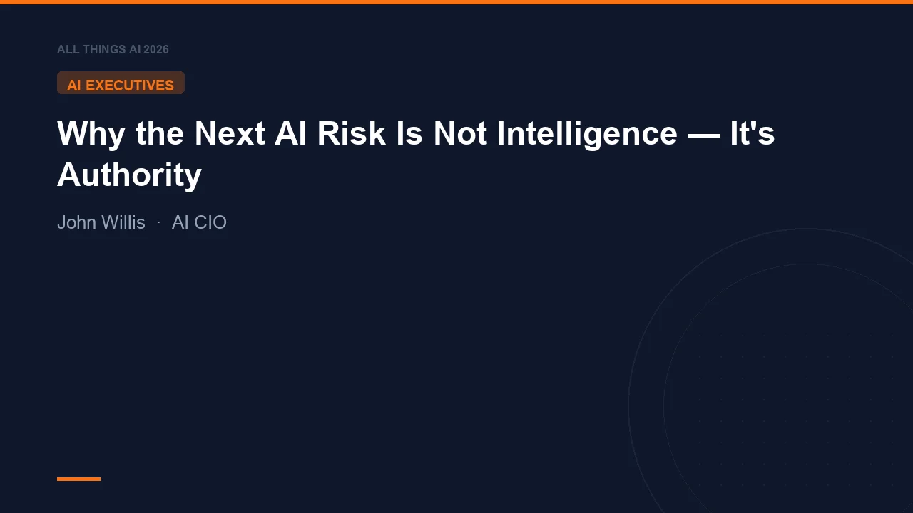 Why the Next AI Risk Is Not Intelligence — It's Authority