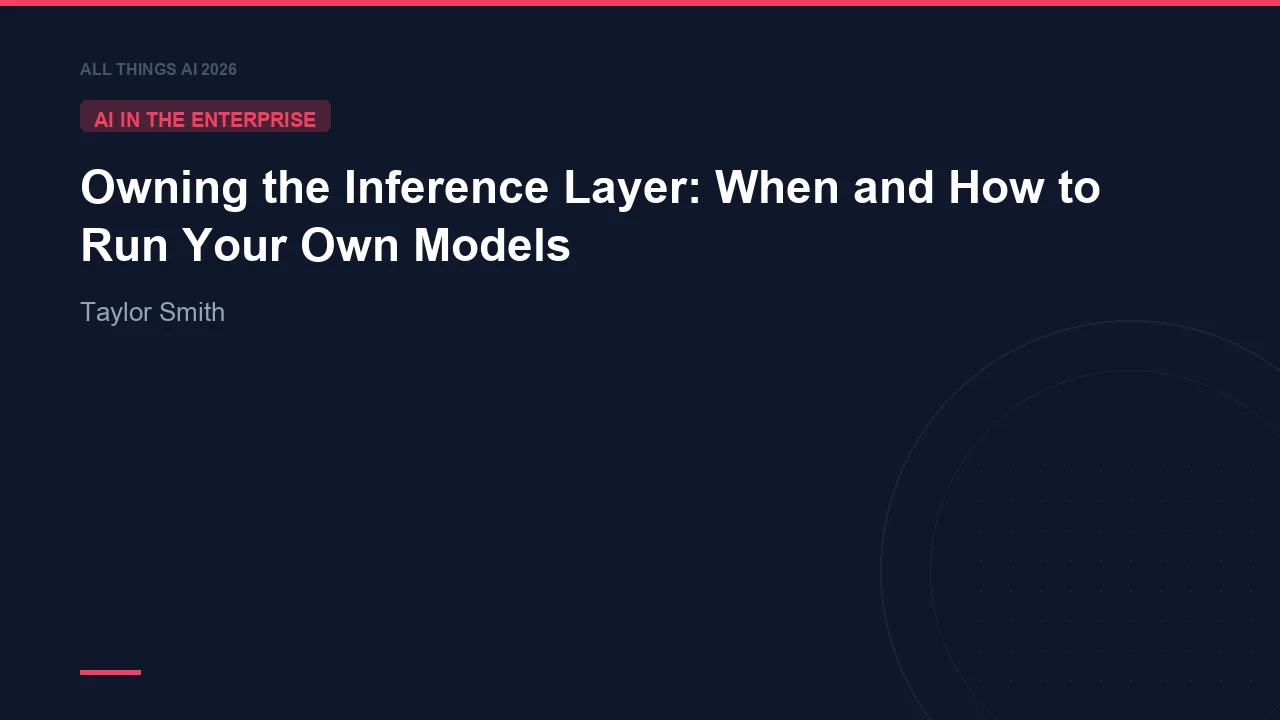 Owning the Inference Layer: When and How to Run Your Own Models