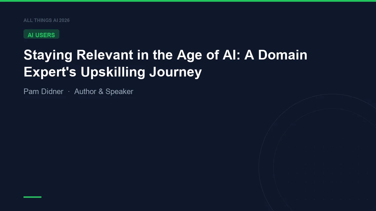 Staying Relevant in the Age of AI: A Domain Expert's Upskilling Journey